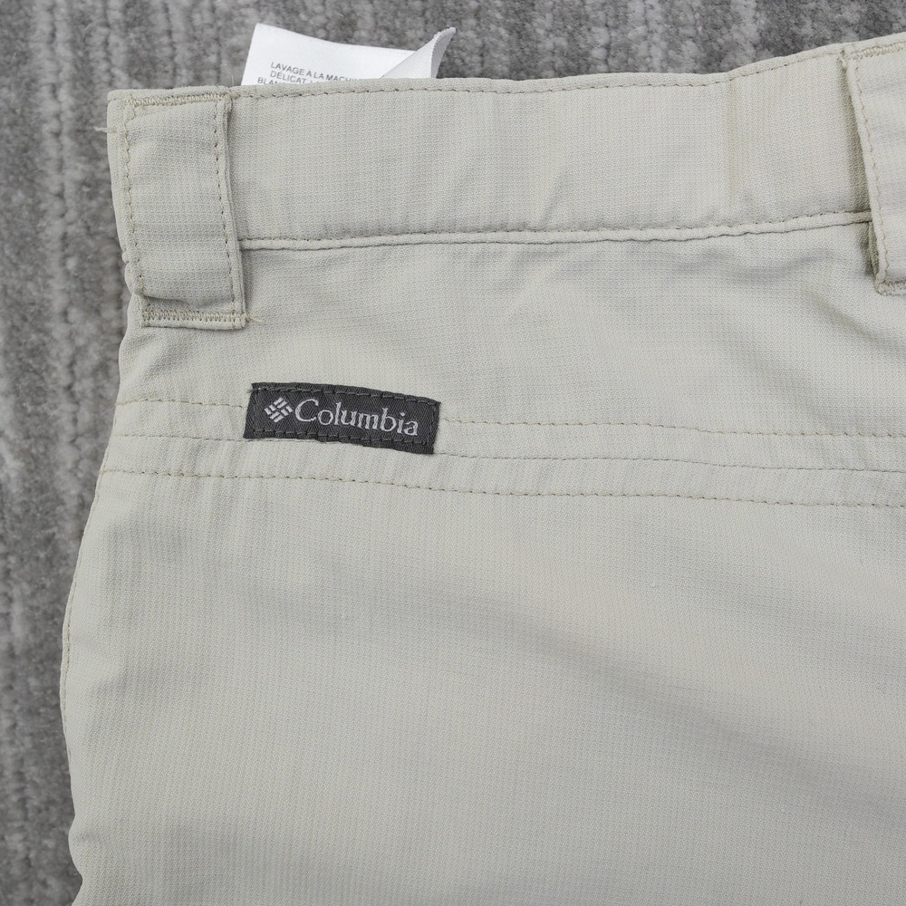 Columbia Omni-Shade Convertible Pants Tan Zip Off Hiking Cargo Boys Size 8 - Picture 3 of 10